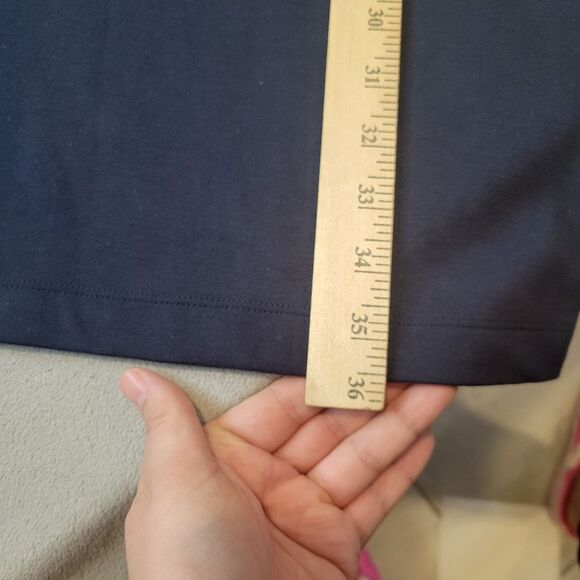 Adrienne Vittadini Navy Short Sleeve Mini Dress Women's size 6 - Picture 5 of 8